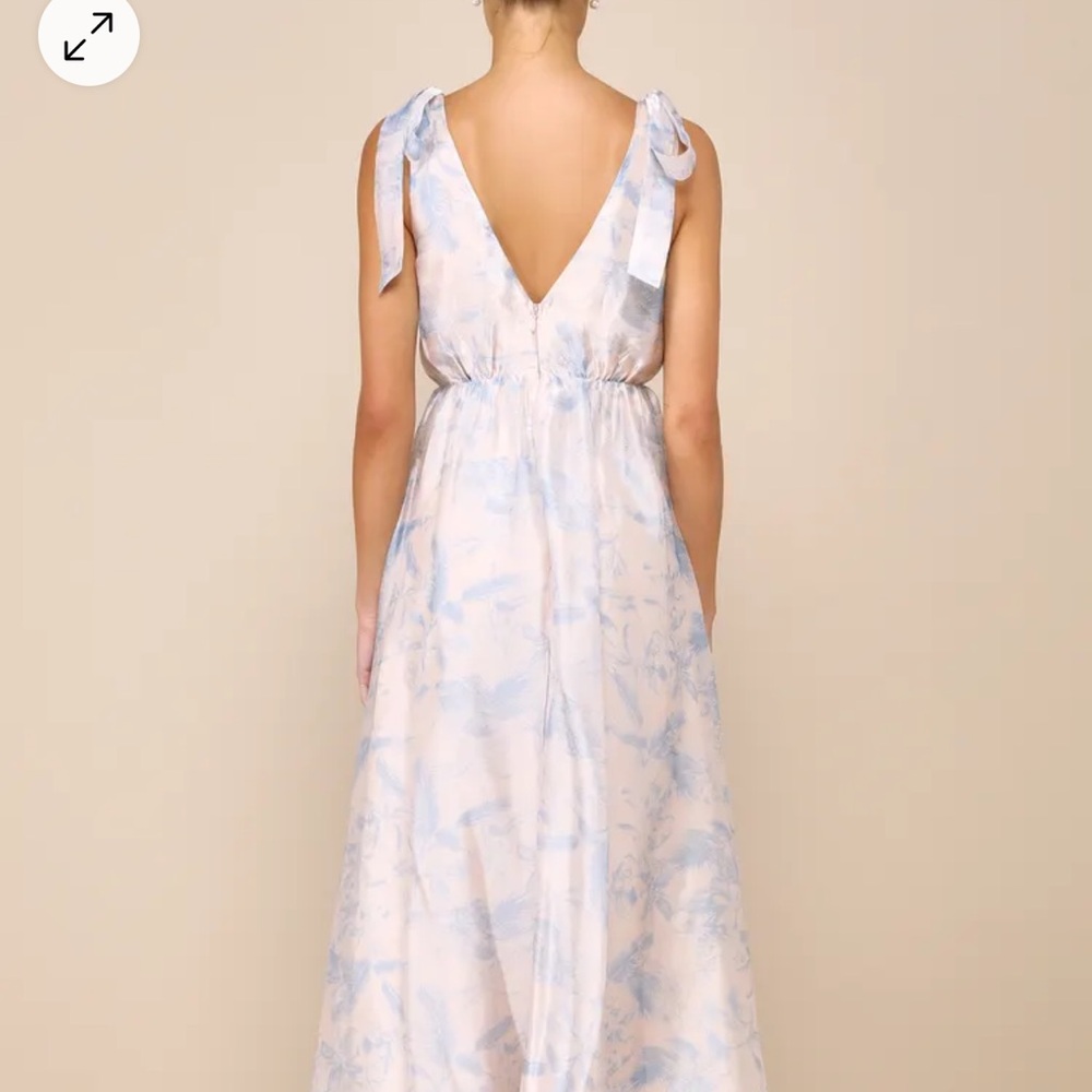 Lulus Floral Tie-Strap Maxi Dress